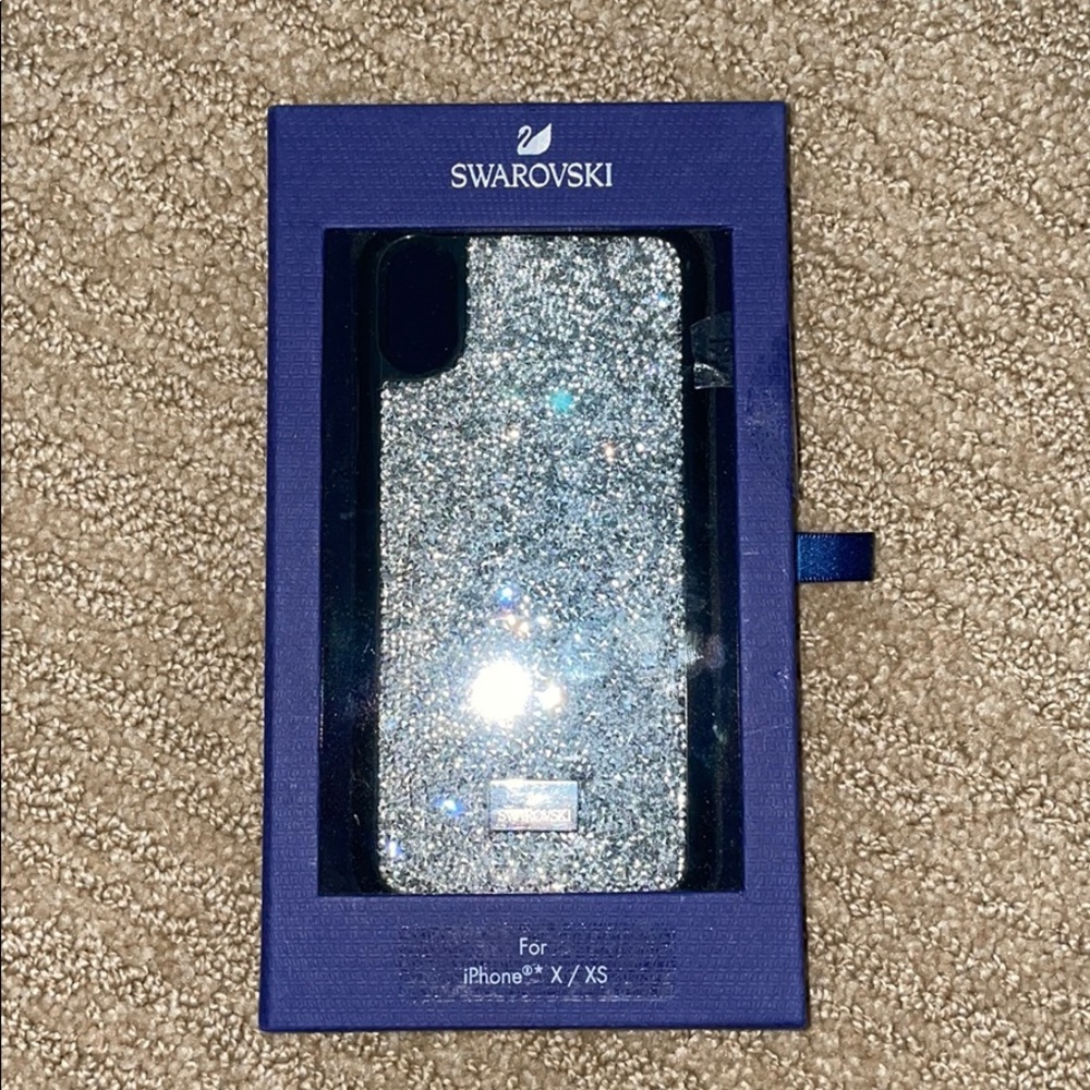 Swarovski crystal black and silver x/xs phone case